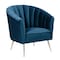 Manhattan Comfort Rosemont Accent Chair in Blue and Gold AC056-BL - alternate 1